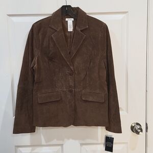 Liz & Co. Suede brown jacket, SZ. Med.